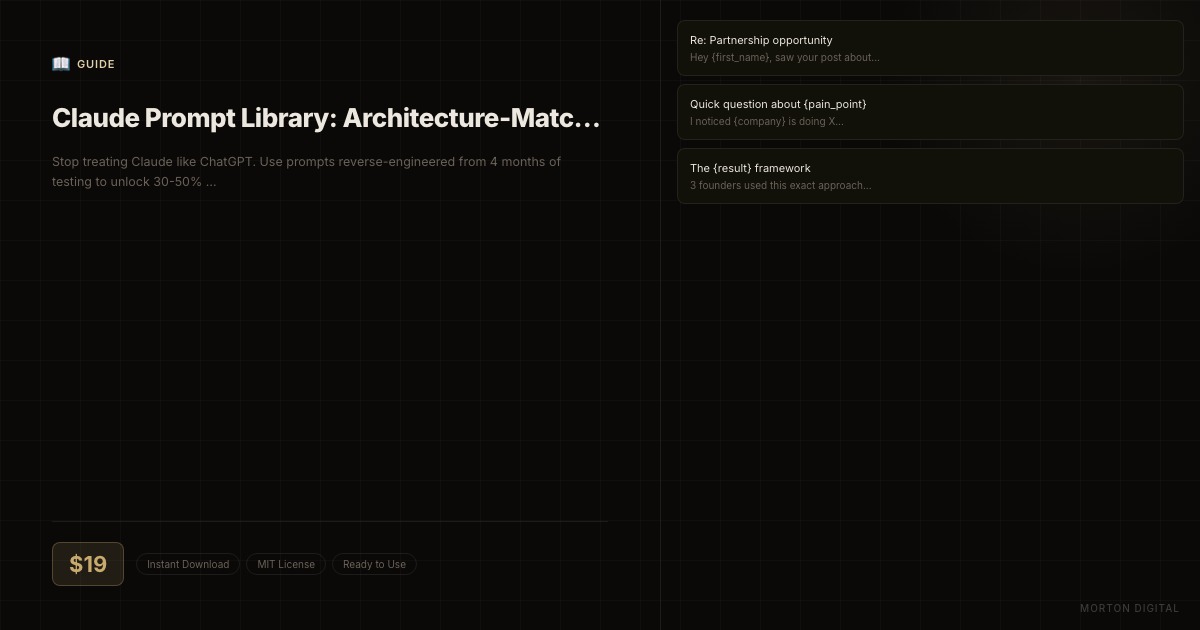 Claude Prompt Library: Architecture-Matched Sequences preview