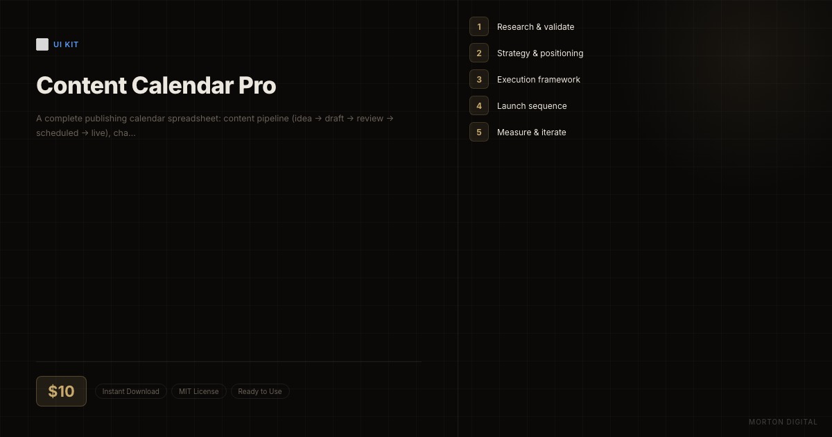 Content Calendar Pro preview