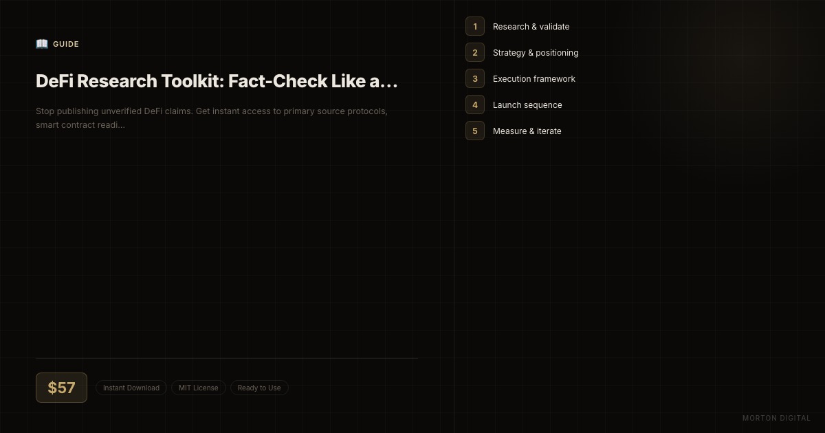 DeFi Research Toolkit: Fact-Check Like a Pro preview