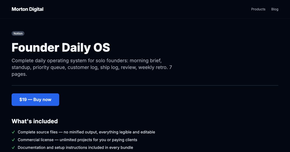 Founder Daily OS preview