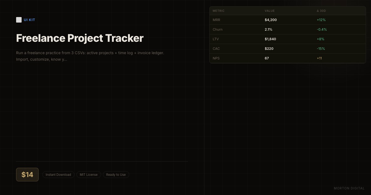 Freelance Project Tracker preview