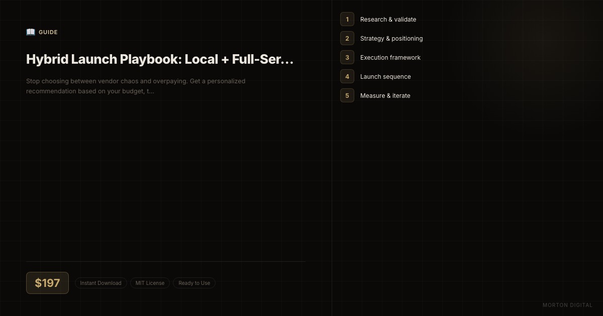 Hybrid Launch Playbook: Local + Full-Service Strategy preview