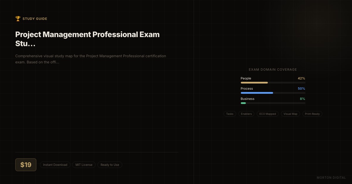 Project Management Professional Exam Study Map preview